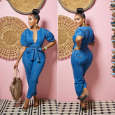 Jumpsuit Elegant Blue Washed Jumpsuit