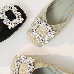 Women's Summer Slip-on Low-cut Rhinestone Soft Bottom
