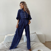 Polka Dot Pyjamas Dünne Baumwolle Seide Sternenhimmel Oberbekleidung