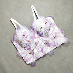 Outer Wear Niche Boning Corset Boning Corset Tube Top Fresh Sweet Beaded Top