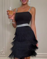 Date Dinner Socialite Sling-Quastenkleid