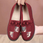 Women's Old Beijing Cloth Mother's Red Breathable