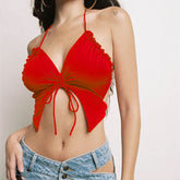 Top Tube Top Schmetterling Wickelweste Brust