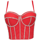 Rückenfreies Bandeau-Korsett für den Außenbereich, schmales französisches Korsett mit Stäbchen, passendes kurzes Unterhemd