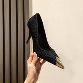 Escarpins à talons aiguilles en polyuréthane pour femmes, printemps