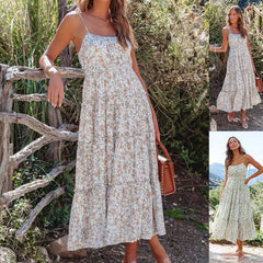 Robe à bretelles fleurie de vacances