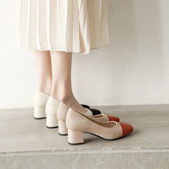 Women's Low-cut Spring Chunky Comfortable Round Toe