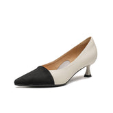 Women's Stiletto High Color Matching Lambskin Heels