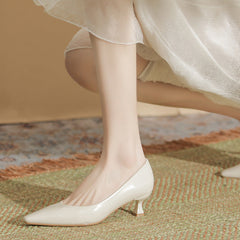 Women's Pumps Oil Pattern Solid Color Soft