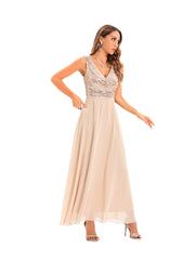 Rückenfreies Chiffon-Nähkleid Abendkleid