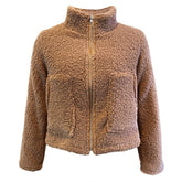 Manteau décontracté à manches longues et poches de couleur unie avec fermeture éclair StCollar