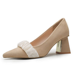 Women's French Style Gentle Retro Medium Chunky