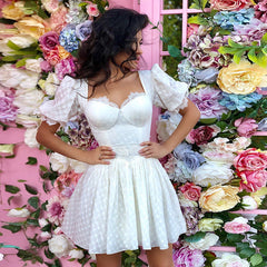 Short Sleeve Dress Slim Princess Dress