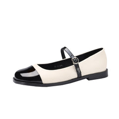 Women's Classic Style Color Matching Mary Jane Flat