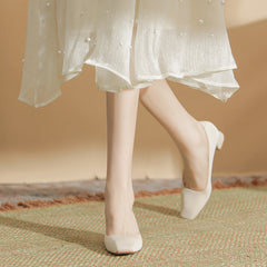 Damen Commuter High Soft Chunky Solid Color Heels