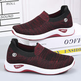Chaussures de marche souples à enfiler en tissu de Pékin