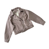 Gürtel Faux Leder Mantel Kurzen Revers Retro Motorrad Leder Jacke Herbst