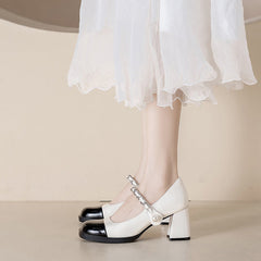 Women's Jane French Style Square Toe High