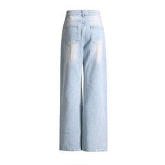 Pantalon droit taille haute déchiré BrJeans