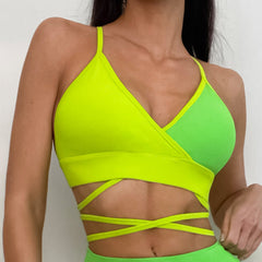 Sports Underwear Shockproof Running Pilates Training Push up Sling Bra