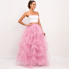High End Catwalk Skirt Mesh Pettiskirt Birthday Photography Skirt Party Bridesmaid Dress Skirt