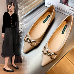Women's Pointed Toe Flat For Low-cut Low Heels