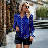 Shirt V neck Long Sleeve Top