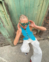 Single Breasted Knitted Vest Hollow Out Cutout Knitted Cropped Turtleneck Sleeveless Slim Fit Shape Vest Top