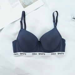 bralette Comfortable Underwear Big Chest Small Lace Thin Push Up Breast Holding Adjustable Bra
