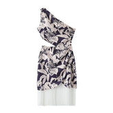 Decorated Tassel Printed Dress