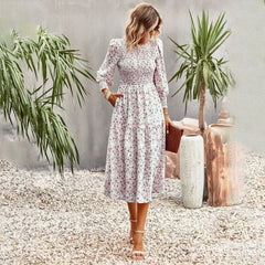 Waist Controlled Printed Dress Casual Vacation