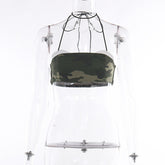 Sling Chest Flattering Camouflage Vest All Matching Top