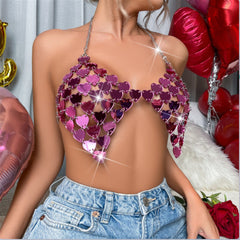 Acrylic Heart Shape Mirror Surface Vest