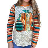 Halloween Sweater Leopard Print Stud Printed Contrast Color Long Sleeves Sweater