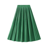 Hohe Taille Faltenrock Korean Drape Young Slimming Rock Rosa