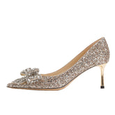 Frauen Herbst Goldene Strass Bogen Braut Kristall