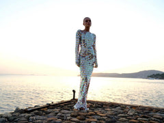 Robe de cocktail à une épaule, légère et luxueuse, à paillettes, haut de gamme, tenue de réunion annuelle
