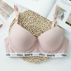 bralette Comfortable Underwear Big Chest Small Lace Thin Push Up Breast Holding Adjustable Bra