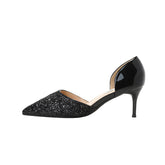 Women's Sequined Style Adult Ceremony Stiletto Hollow