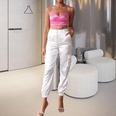 Gilet court à lacets et dos nu, couleur unie, petit modèle