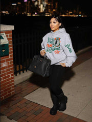 Hooded Sweater Cartoon Fun Printing Casual Loose Sweatshirt