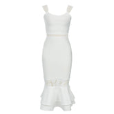 Wear Sling Hollow Out Cutout Lace Bandage Dress Party Evening Party Fishtail Dress