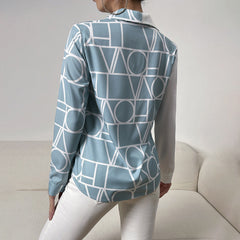 Design Contrast Color Long Sleeves Shirt Office Shirt