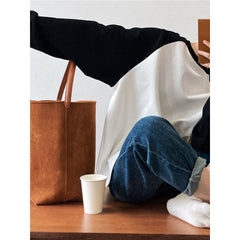 Casual Contrast Color Profile T shirt Loose Idle Color Block Raglan Sleeves Long Sleeve Bottoming Top