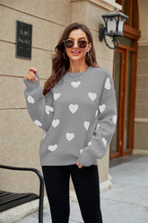 Valentine Day Love round Neck Loose Fitting Knitwear Pullover Sweater