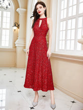 Kleid Ärmelloses Neckholderkleid Rückenfreies Abendkleid