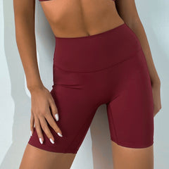 Plissierte Yoga-Hüfthose mit hoher Taille, Plissierte Yoga-Shorts, Hose, Sporttraining