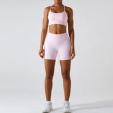 Sous-vêtements de sport sans coutures, séchage rapide, short de yoga pêche pour l'élévation des hanches, combinaison d'entraînement