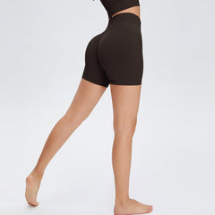 Seamless High Elastic Peach Pants Hip Raise Yoga Pants Exercise Shorts Nude Feel Fitness Shorts