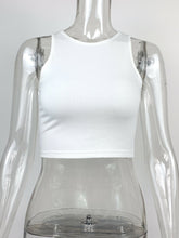 Slim Fit Cropped-Camisole aus gerippter Baumwolle
